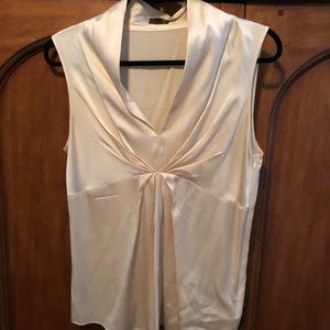 Sleeveless silk top